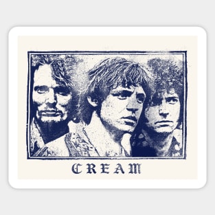 Cream \/\/\/\ Original Vintage Look Fan Design Sticker